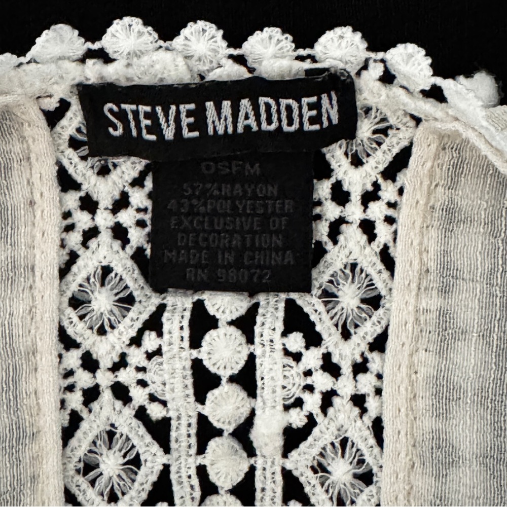 Set of 2 Steve Madden Lace Kimonos Black and Cream - Picture 8 of 8